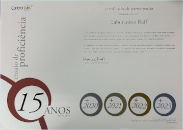 Certificado de Proficiência 15 anos